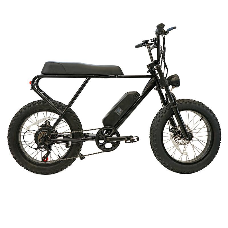 Fat ebike eléctrica M20X negra 20" con frenos de disco